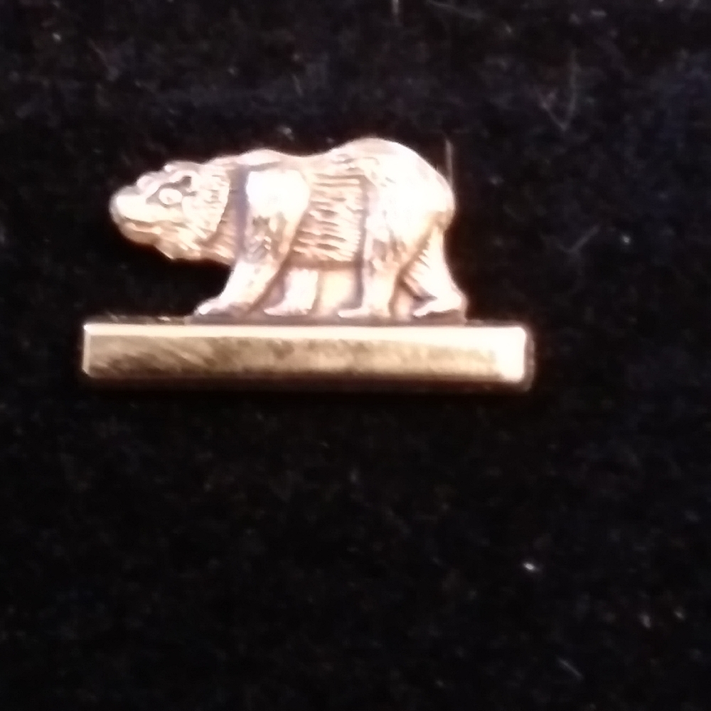 10k gf Bear tie tack